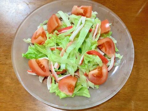 レタストマトカニカマのサラダ